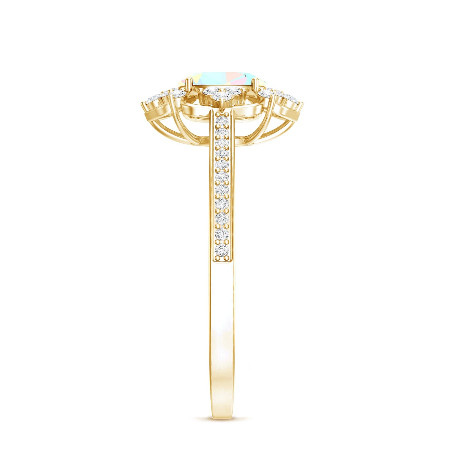 Diamond Eternal Opal Devotion Engagement Ring