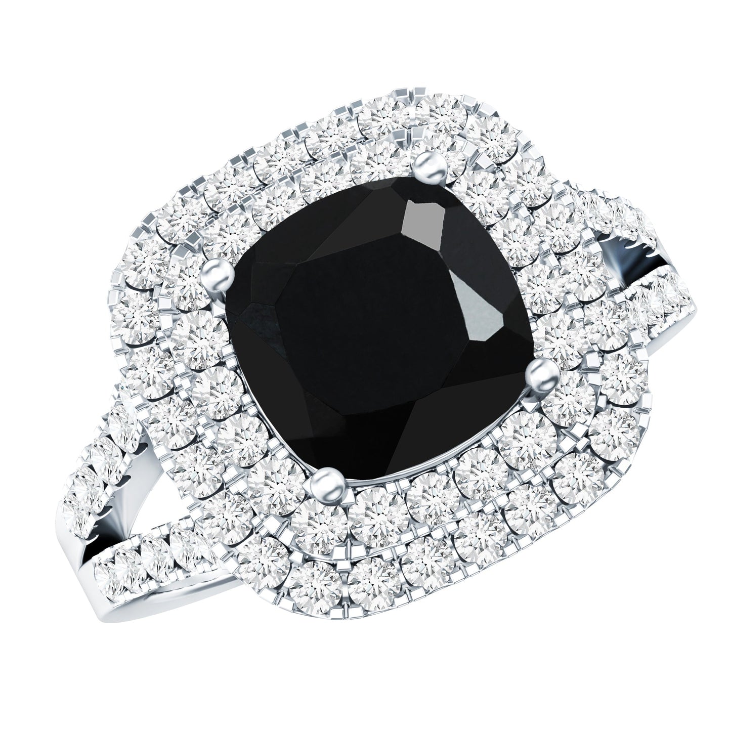 Are You Ready For It: In The Middle Of The Night Black Onyx Diamond Halo Ring