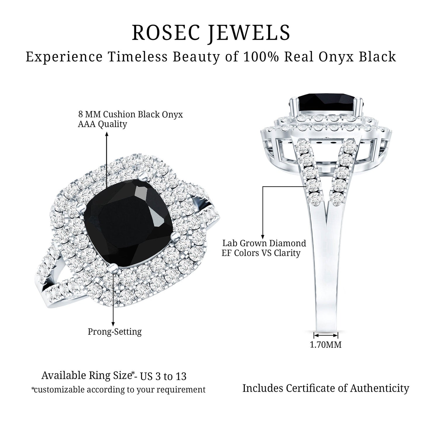 Are You Ready For It: In The Middle Of The Night Black Onyx Diamond Halo Ring