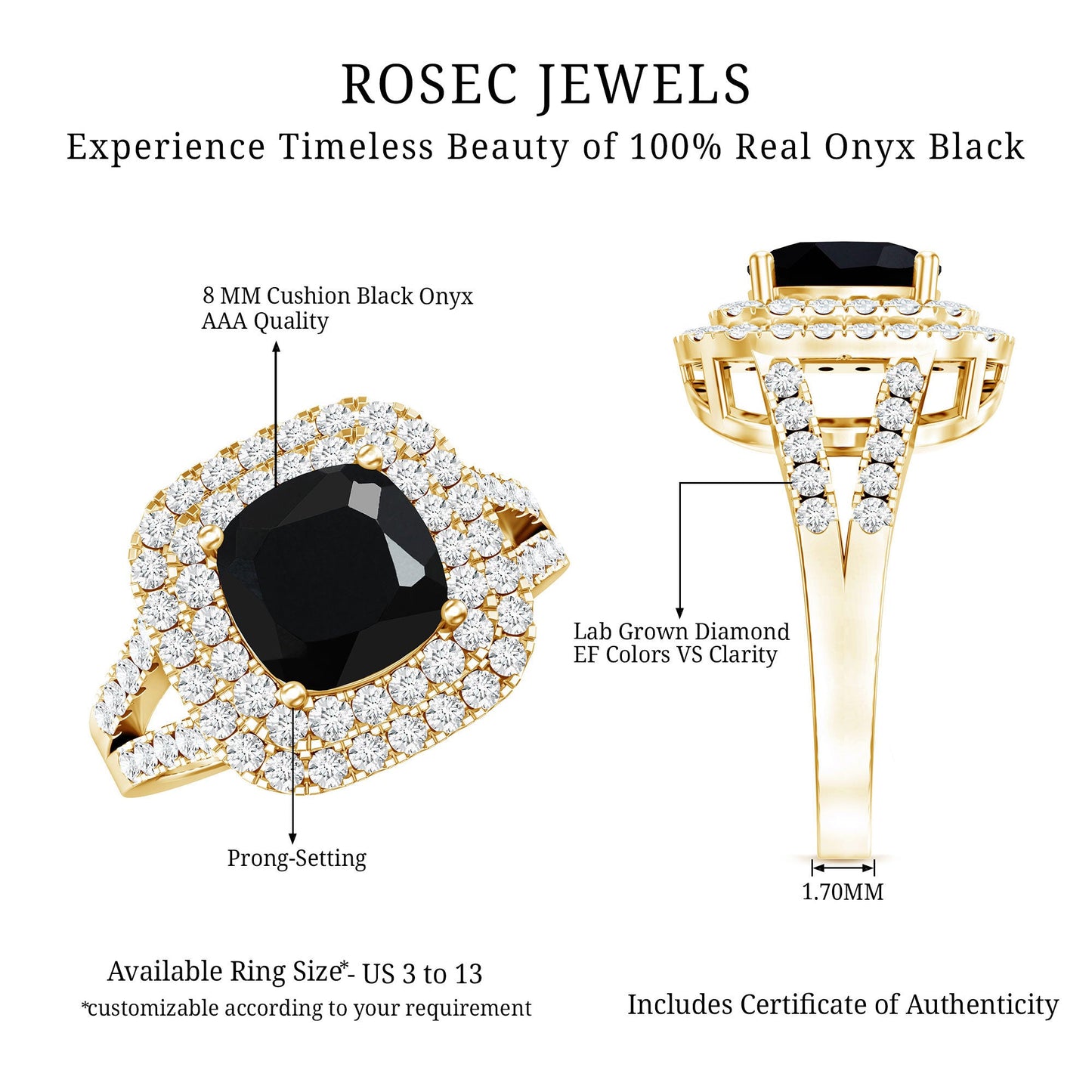 Are You Ready For It: In The Middle Of The Night Black Onyx Diamond Halo Ring