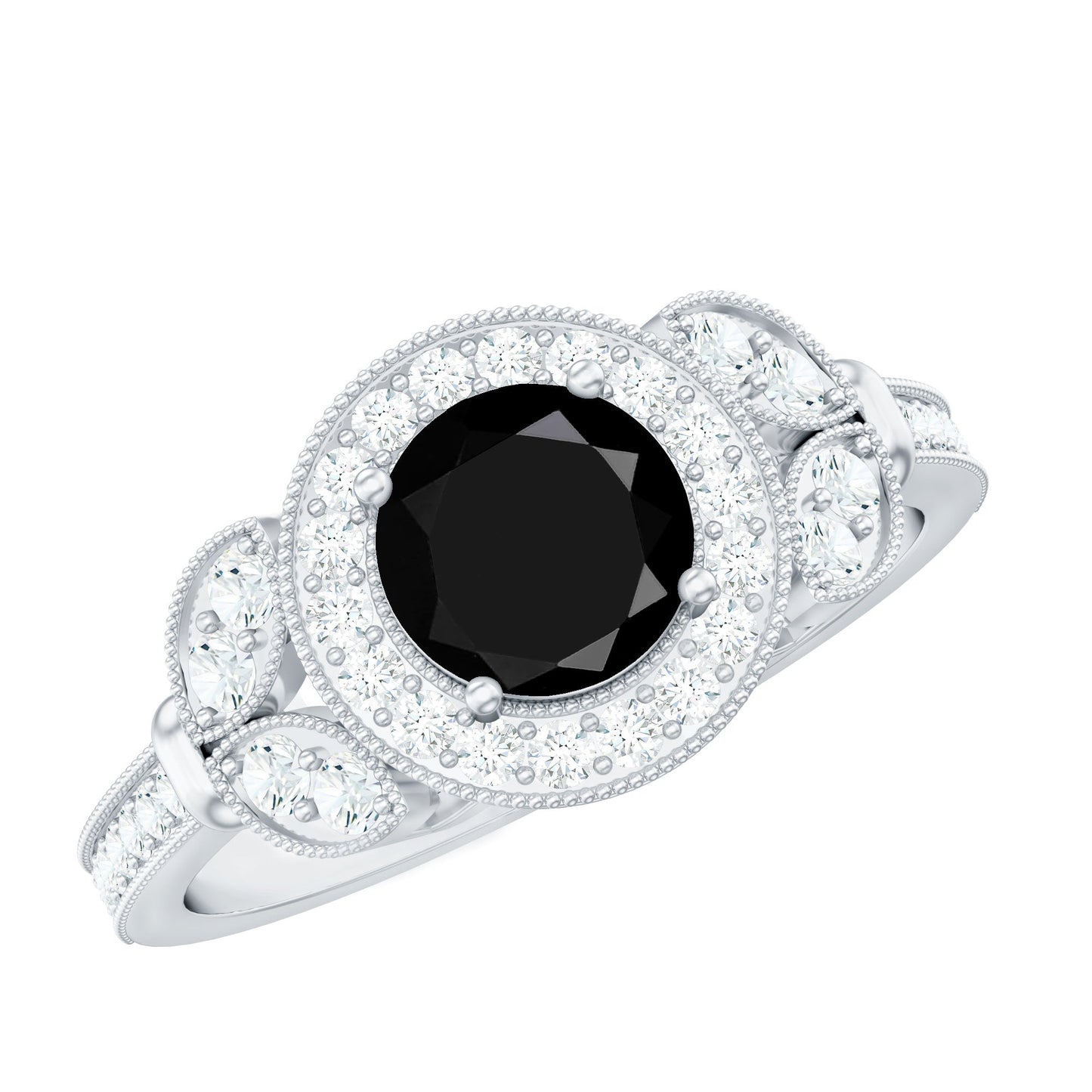 The Shadowed Falcon | Royal Black Diamond Engagement Ring