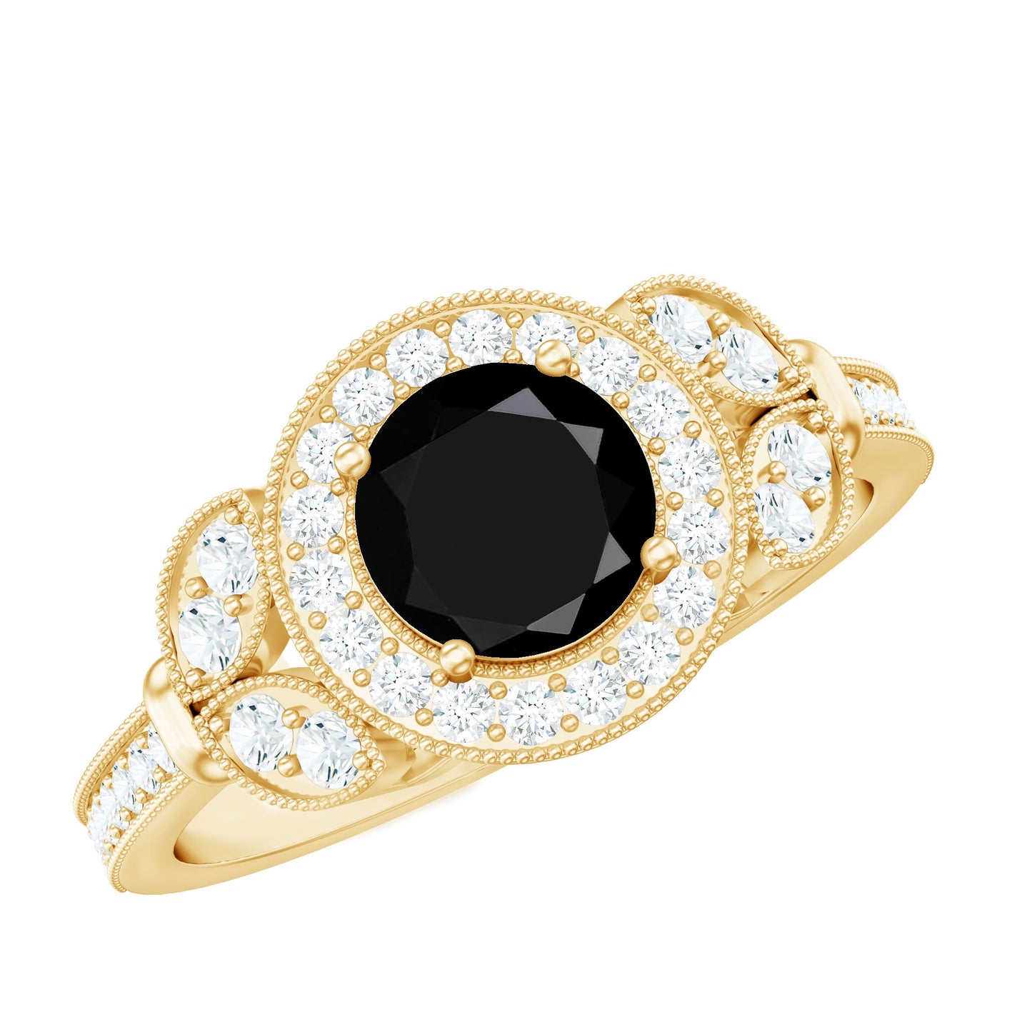 The Shadowed Falcon | Royal Black Diamond Engagement Ring