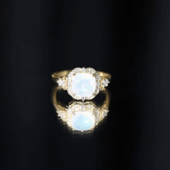"My Sunne Amidst the Clowdes" Ethiopian Opal Ring