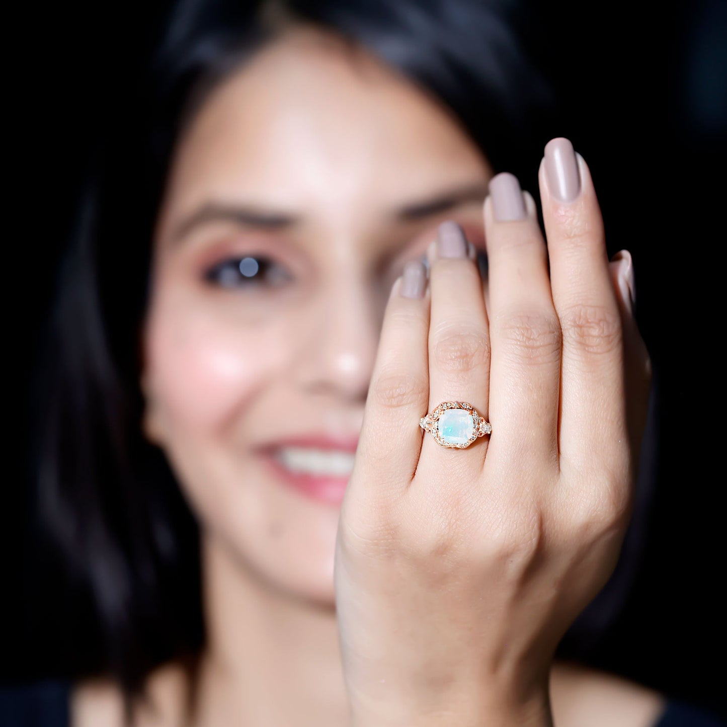 "My Sunne Amidst the Clowdes" Ethiopian Opal Ring