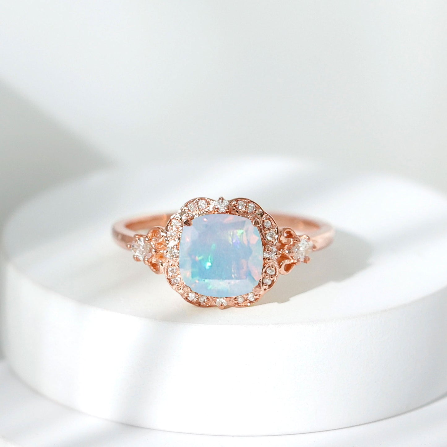 "My Sunne Amidst the Clowdes" Ethiopian Opal Ring