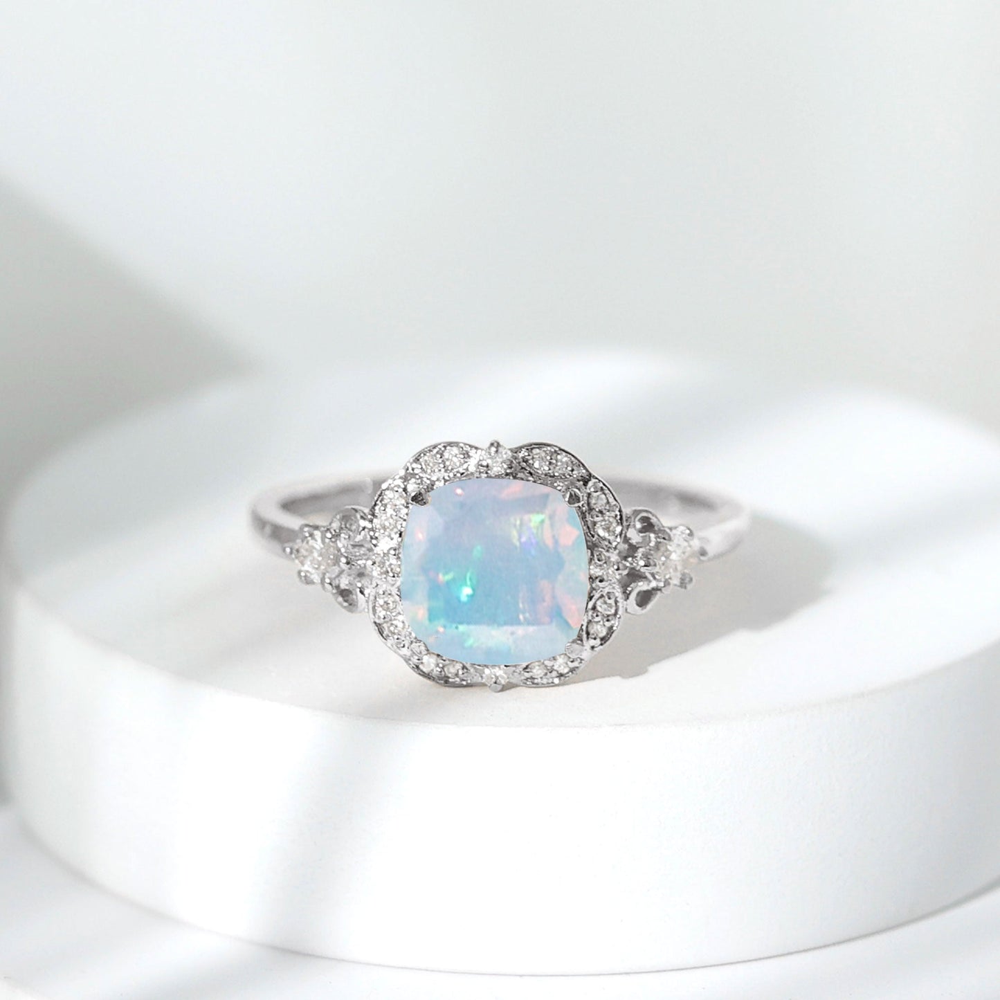 "My Sunne Amidst the Clowdes" Ethiopian Opal Ring