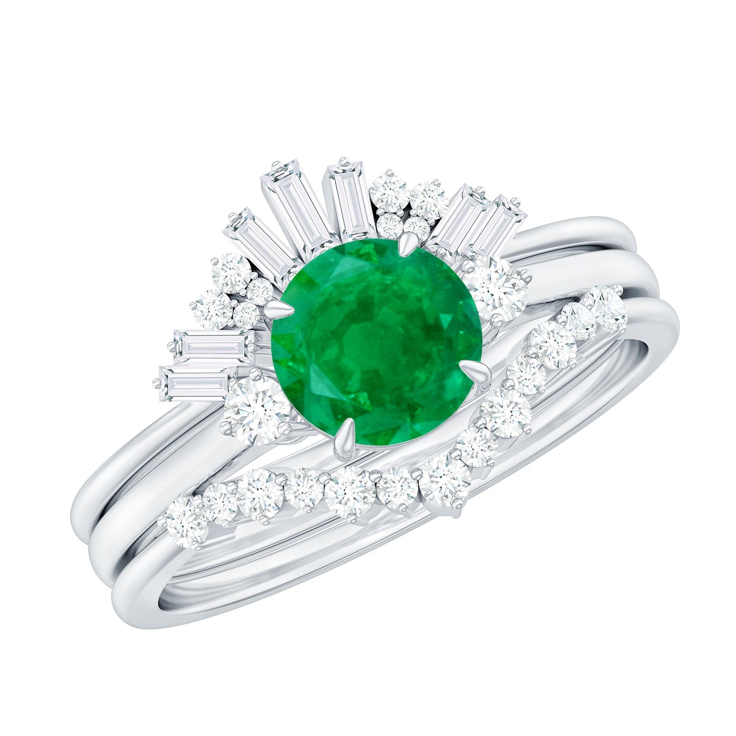 The Virgin Emerald Oath Ring Set