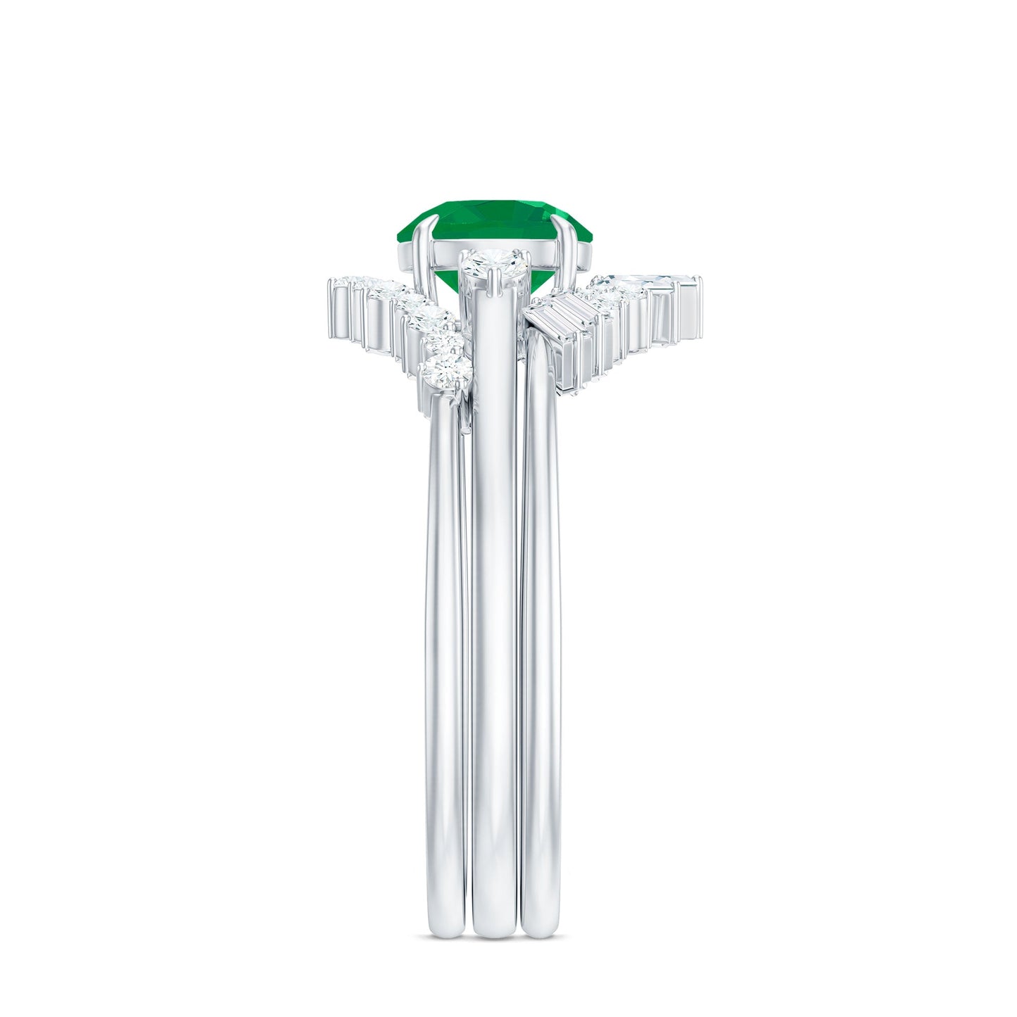 The Virgin Emerald Oath Ring Set