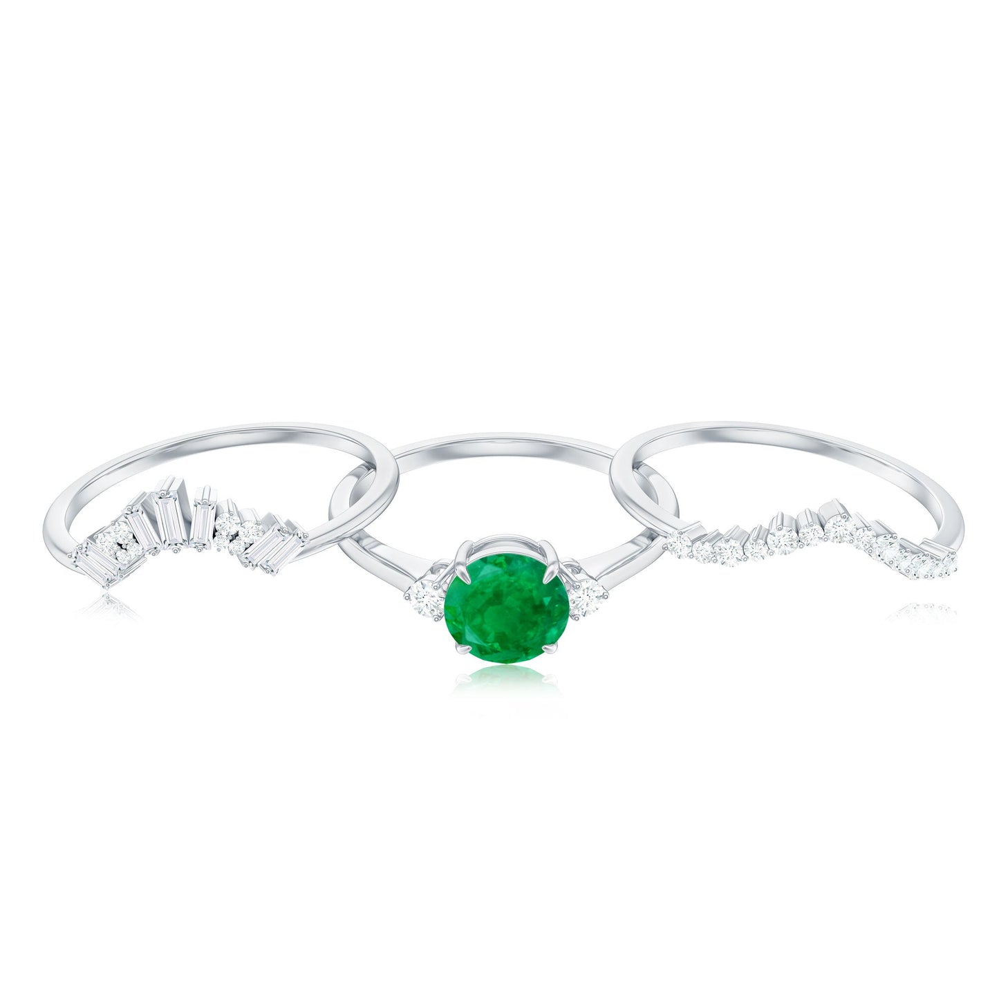 The Virgin Emerald Oath Ring Set
