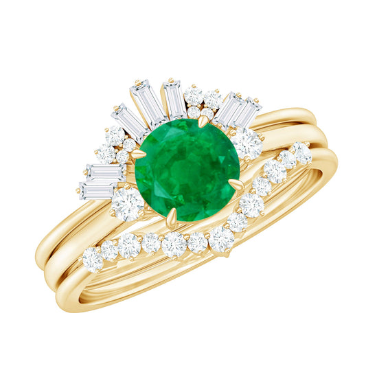 The Virgin Emerald Oath Ring Set