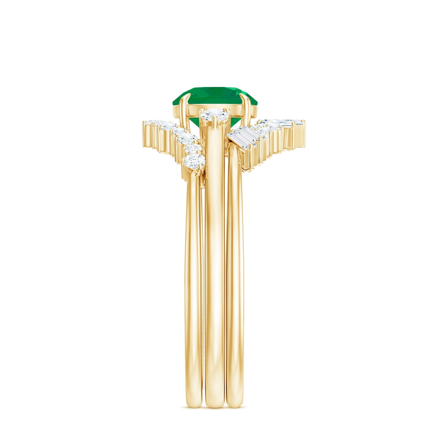 The Virgin Emerald Oath Ring Set