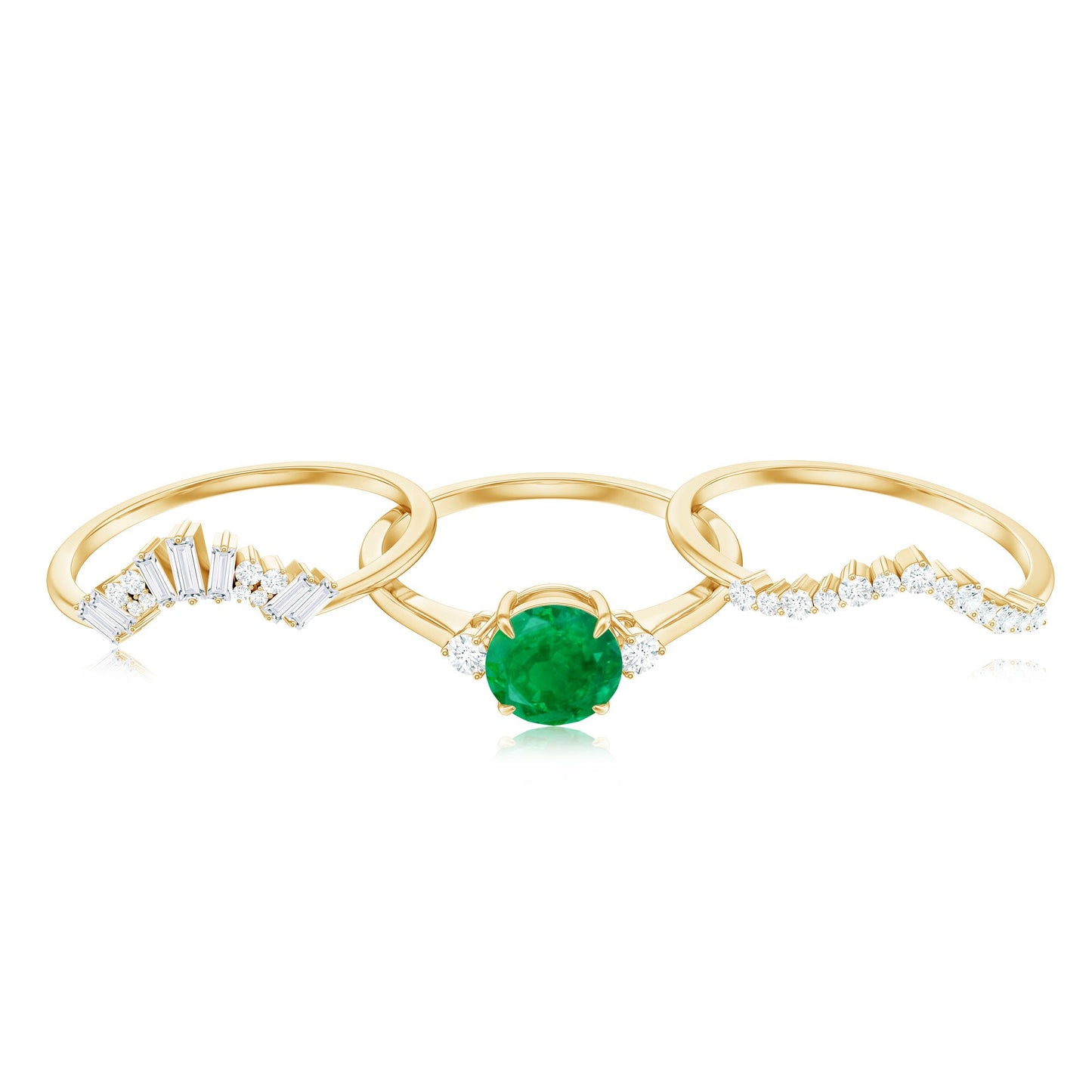 The Virgin Emerald Oath Ring Set