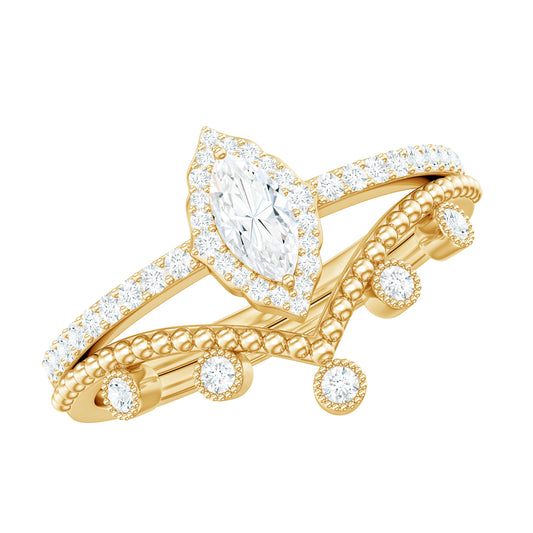 His Holy Angels Betrothal Wedding Ring Set