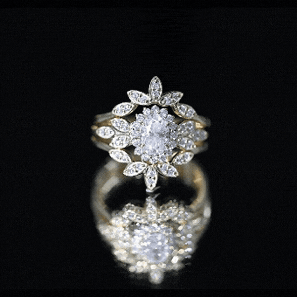 The Whitehall Crown Moissanite Set