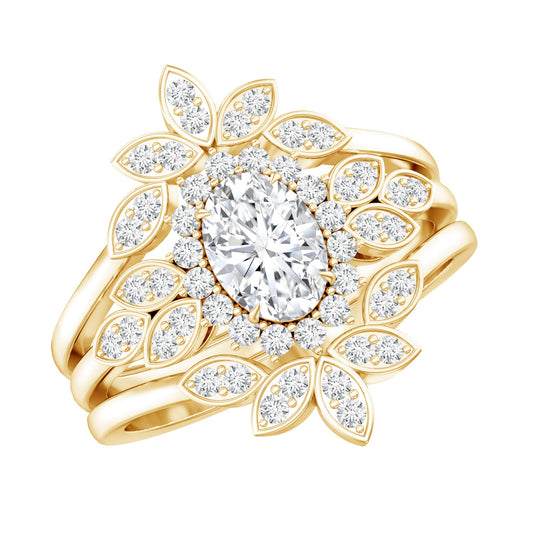 The Whitehall Crown Moissanite Set