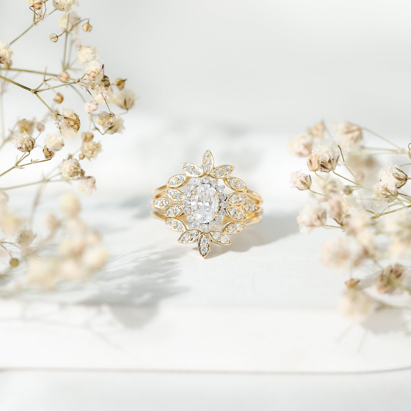 The Whitehall Crown Moissanite Set