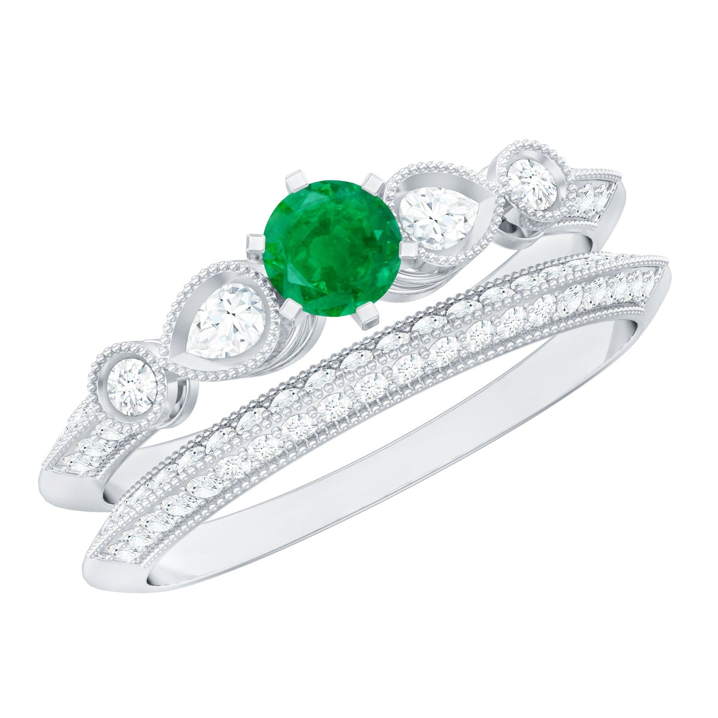 Enduring Till the End of Time Ring Set