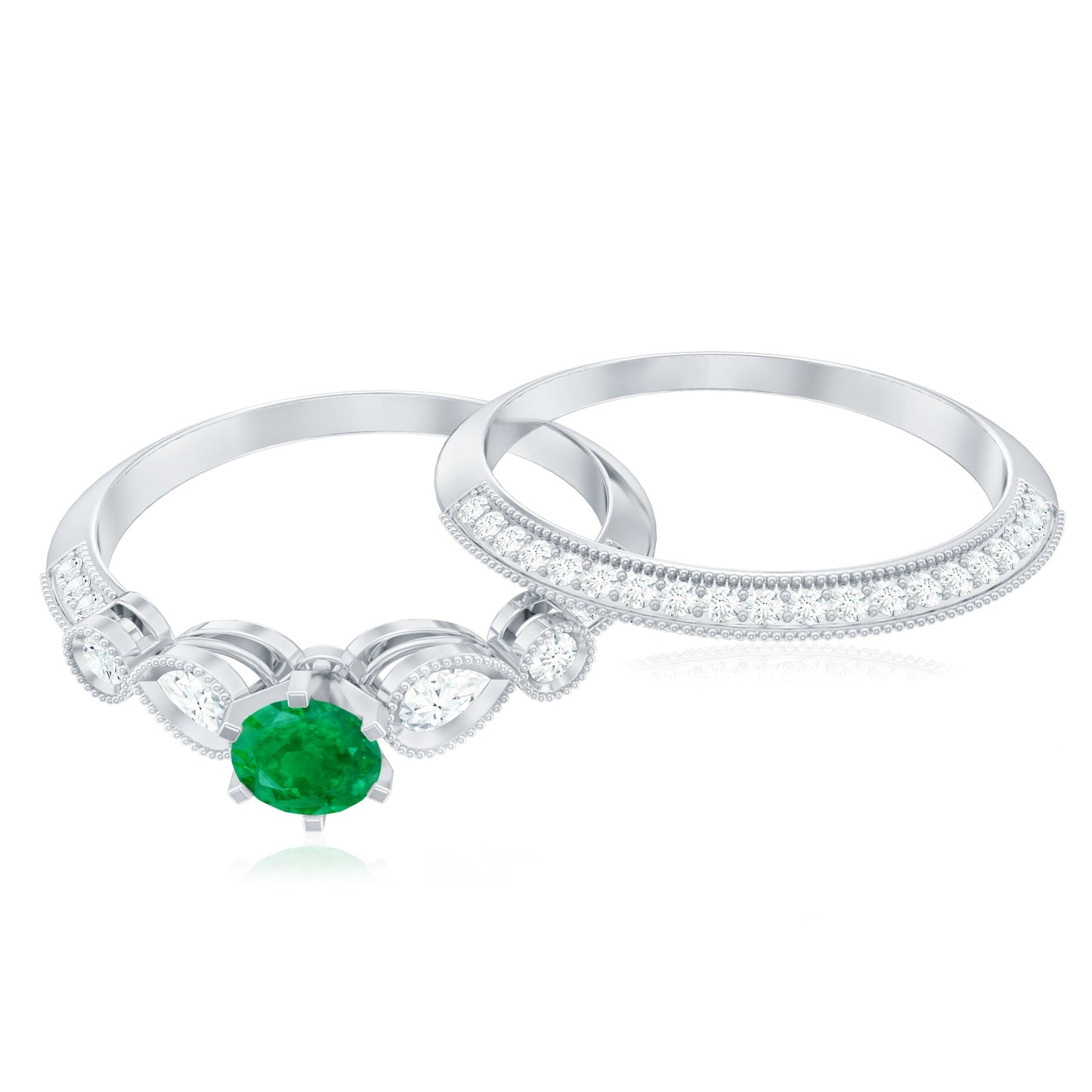 Enduring Till the End of Time Ring Set