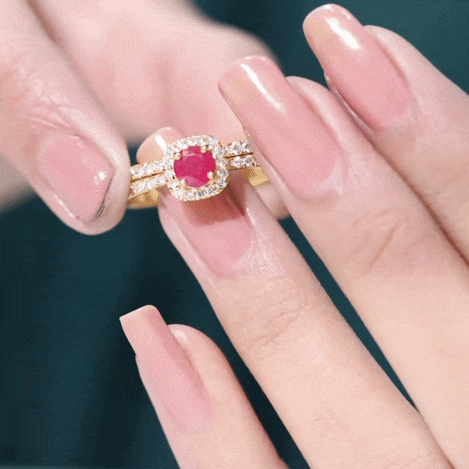 The Eternal Flame Ruby Ring Set