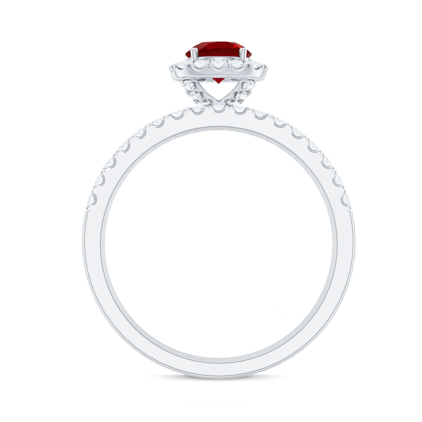 The Eternal Flame Ruby Ring Set