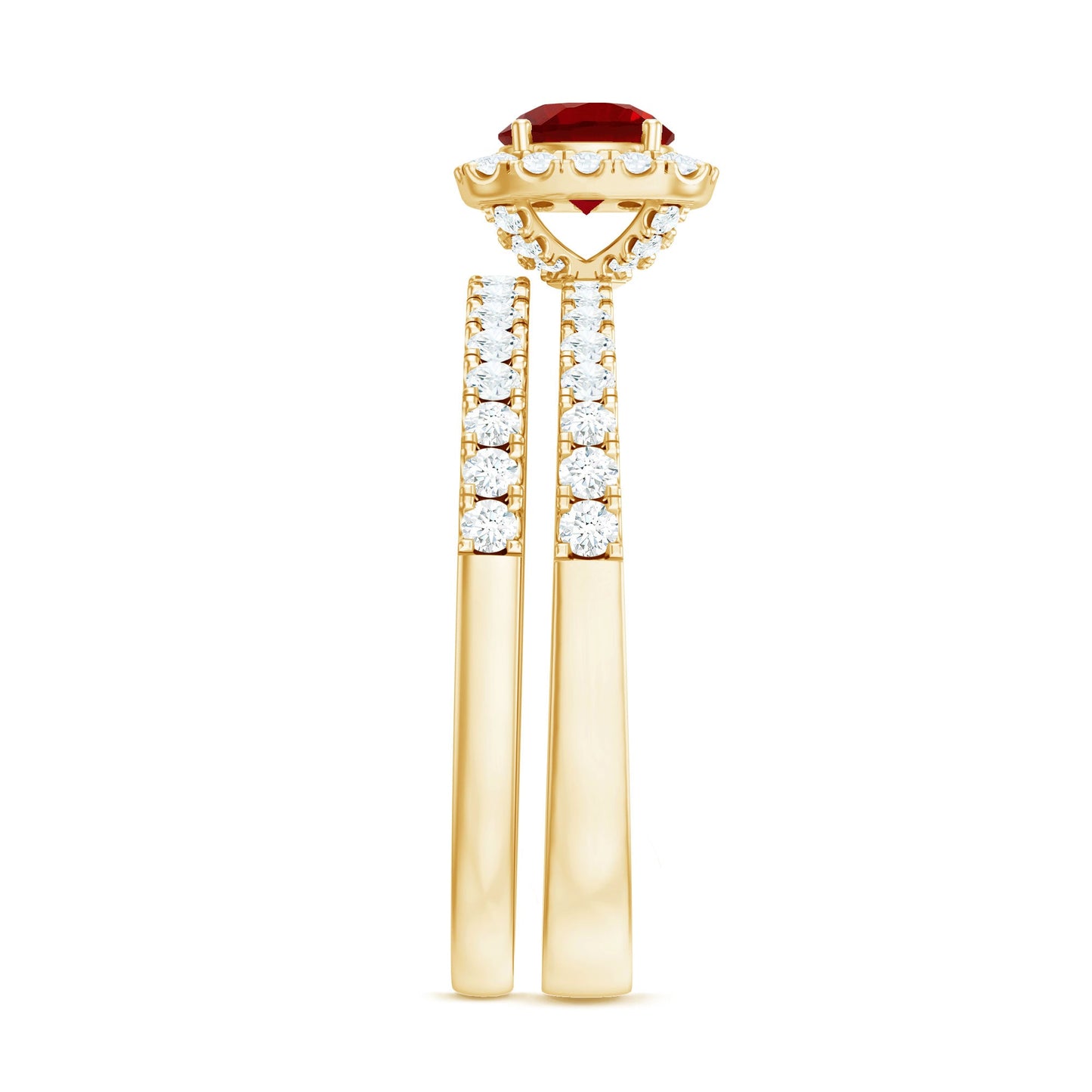 The Eternal Flame Ruby Ring Set
