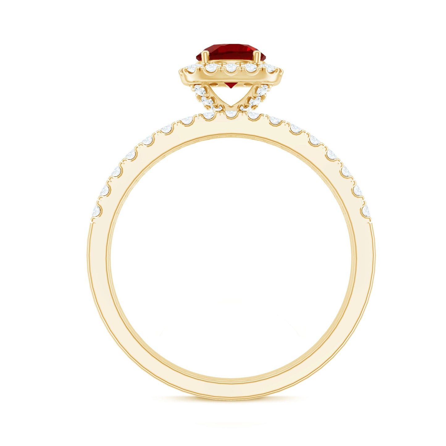 The Eternal Flame Ruby Ring Set