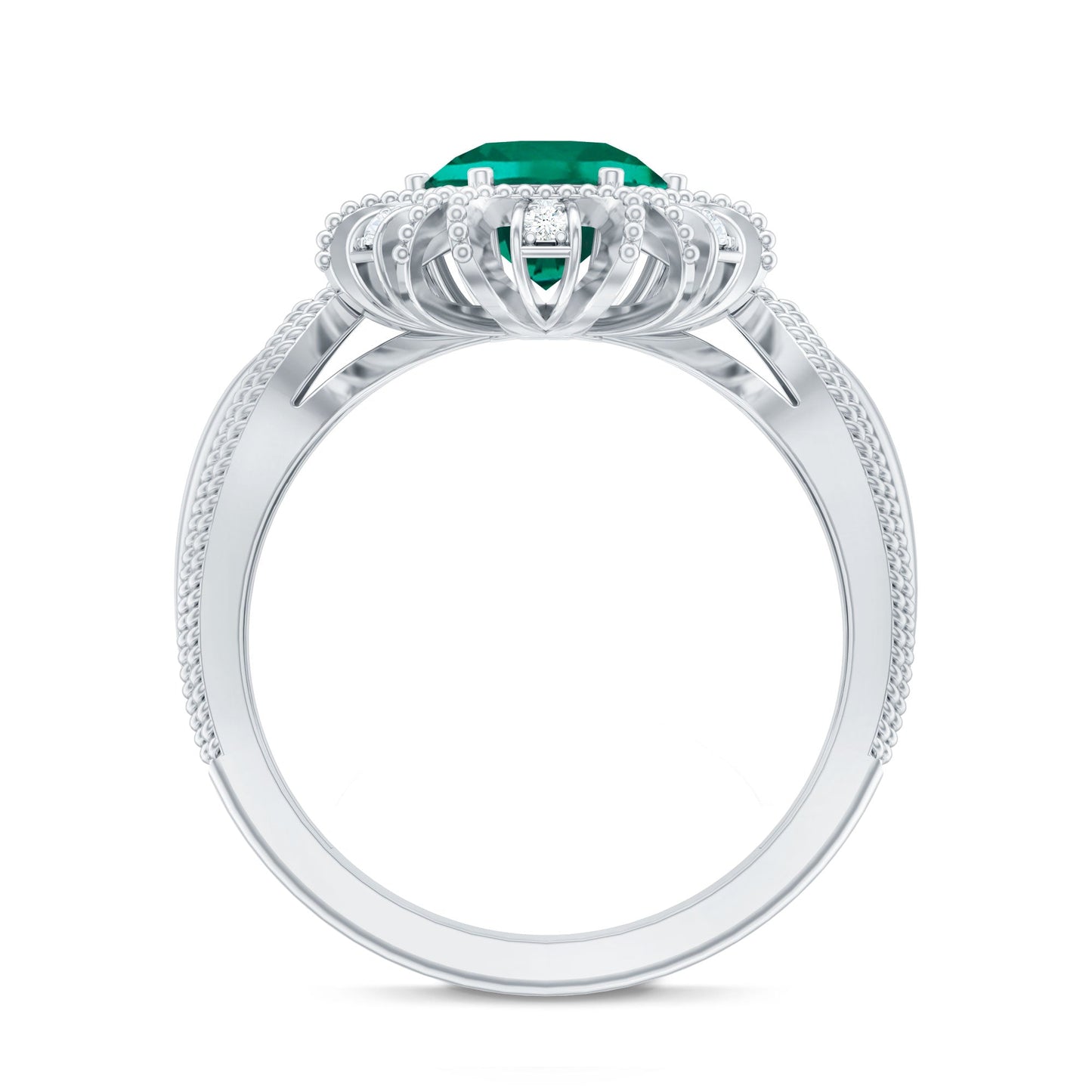 Emerald Bloom | Rose of Windsor Diamond Fleur Ring
