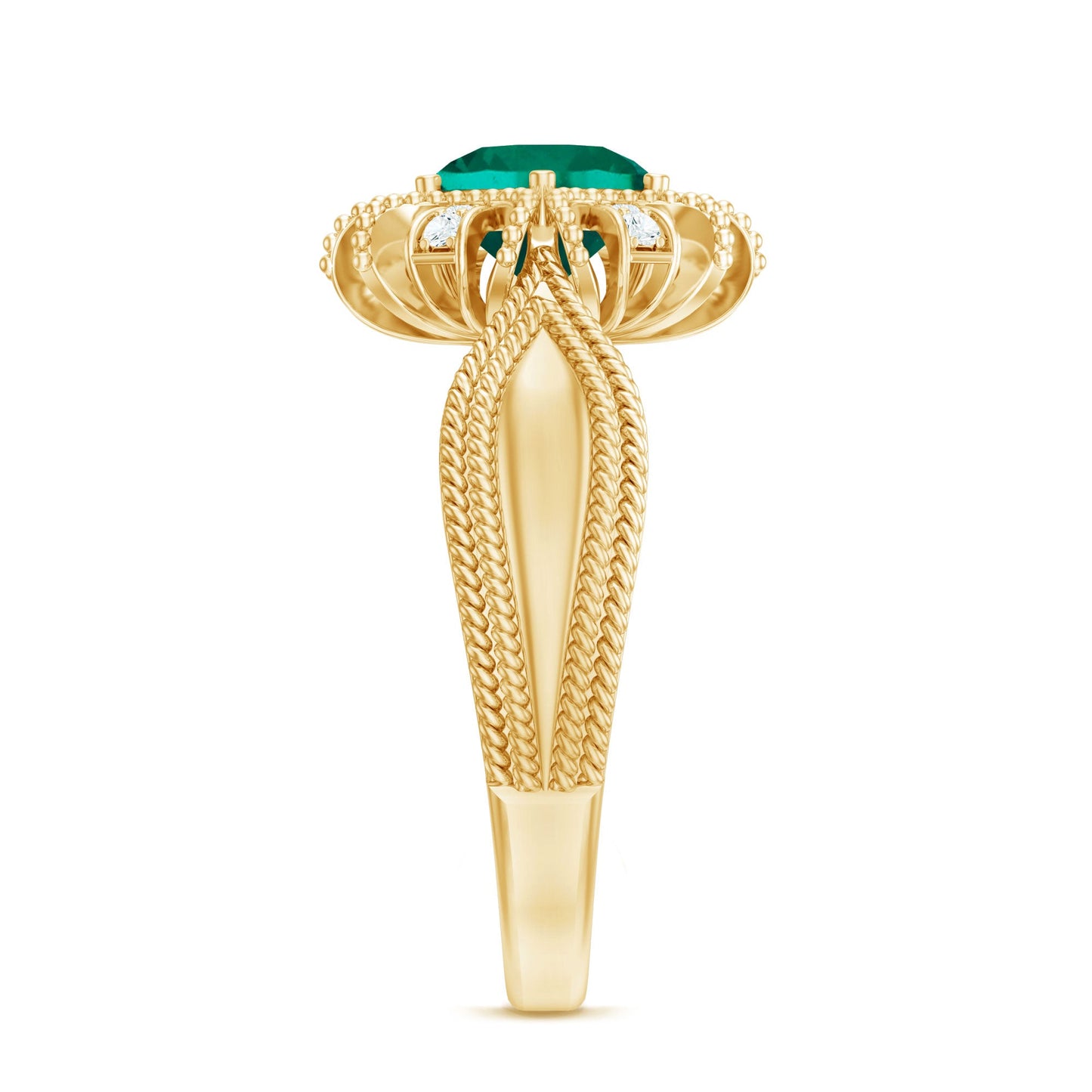 Emerald Bloom | Rose of Windsor Diamond Fleur Ring