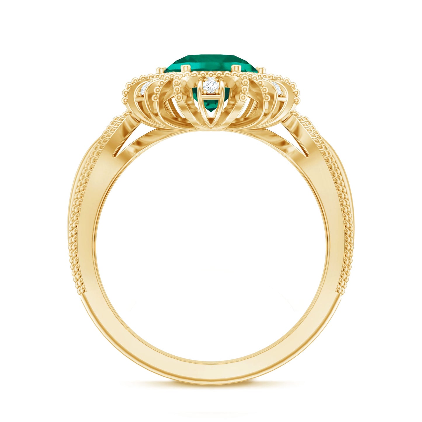 Emerald Bloom | Rose of Windsor Diamond Fleur Ring
