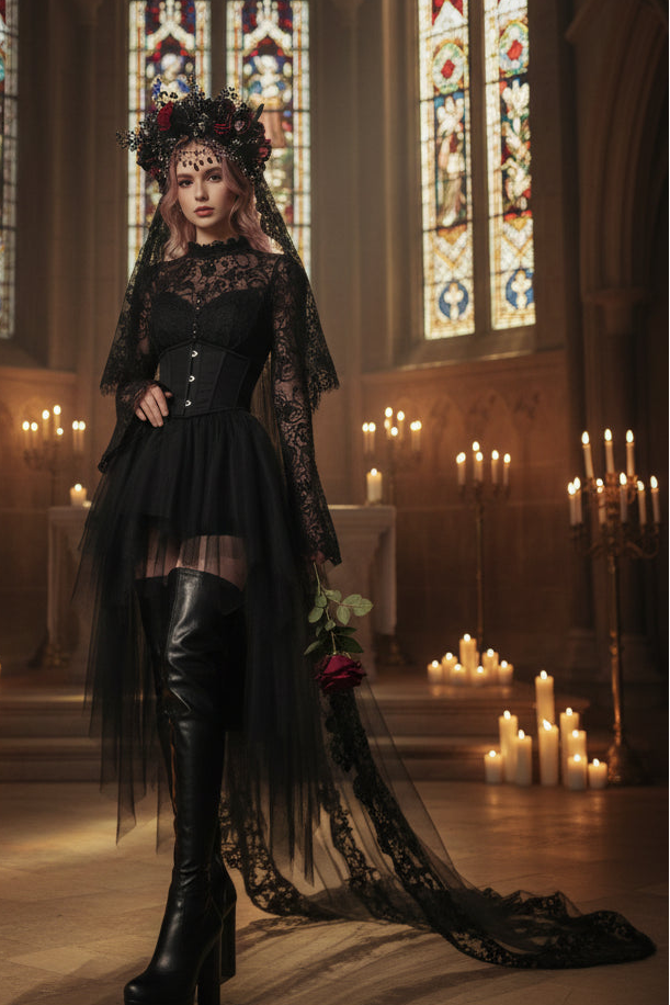 The Sovereign Mesh Layered Skirt | Asymmetrical High-Waisted Drapery