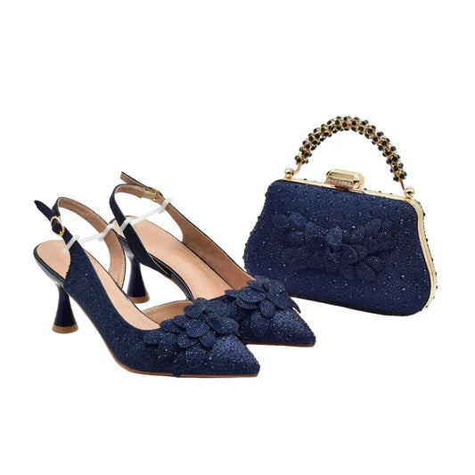 Women's Wedding Pointed Toe Shoes and Bag Set- ED123