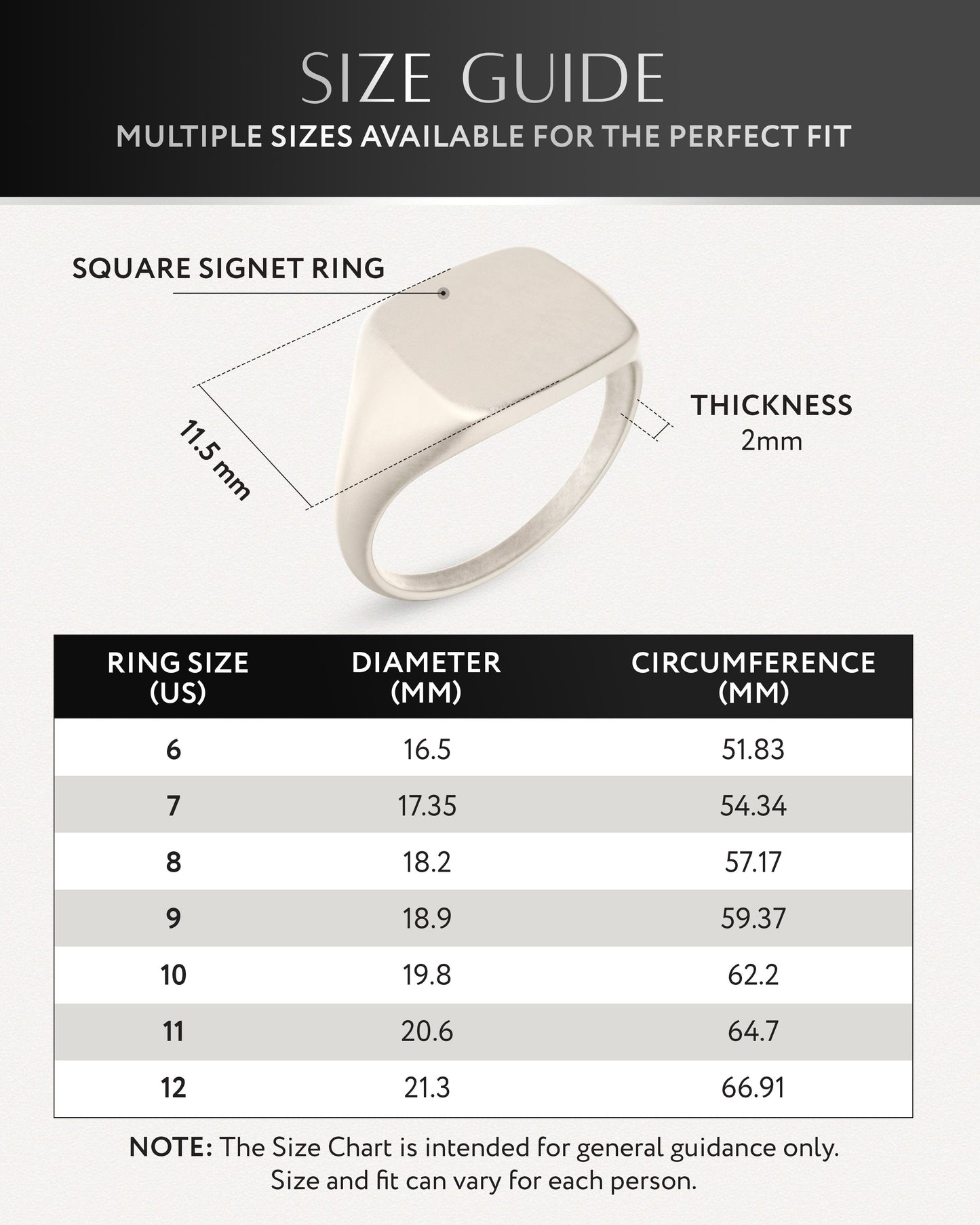 Square Signet Rings (Oxidized)
