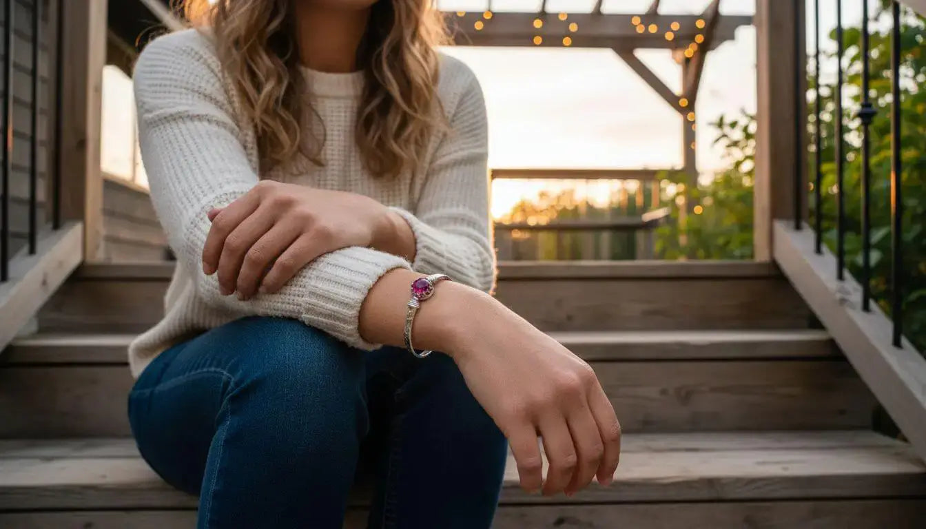 The Ruby Crown Bangle