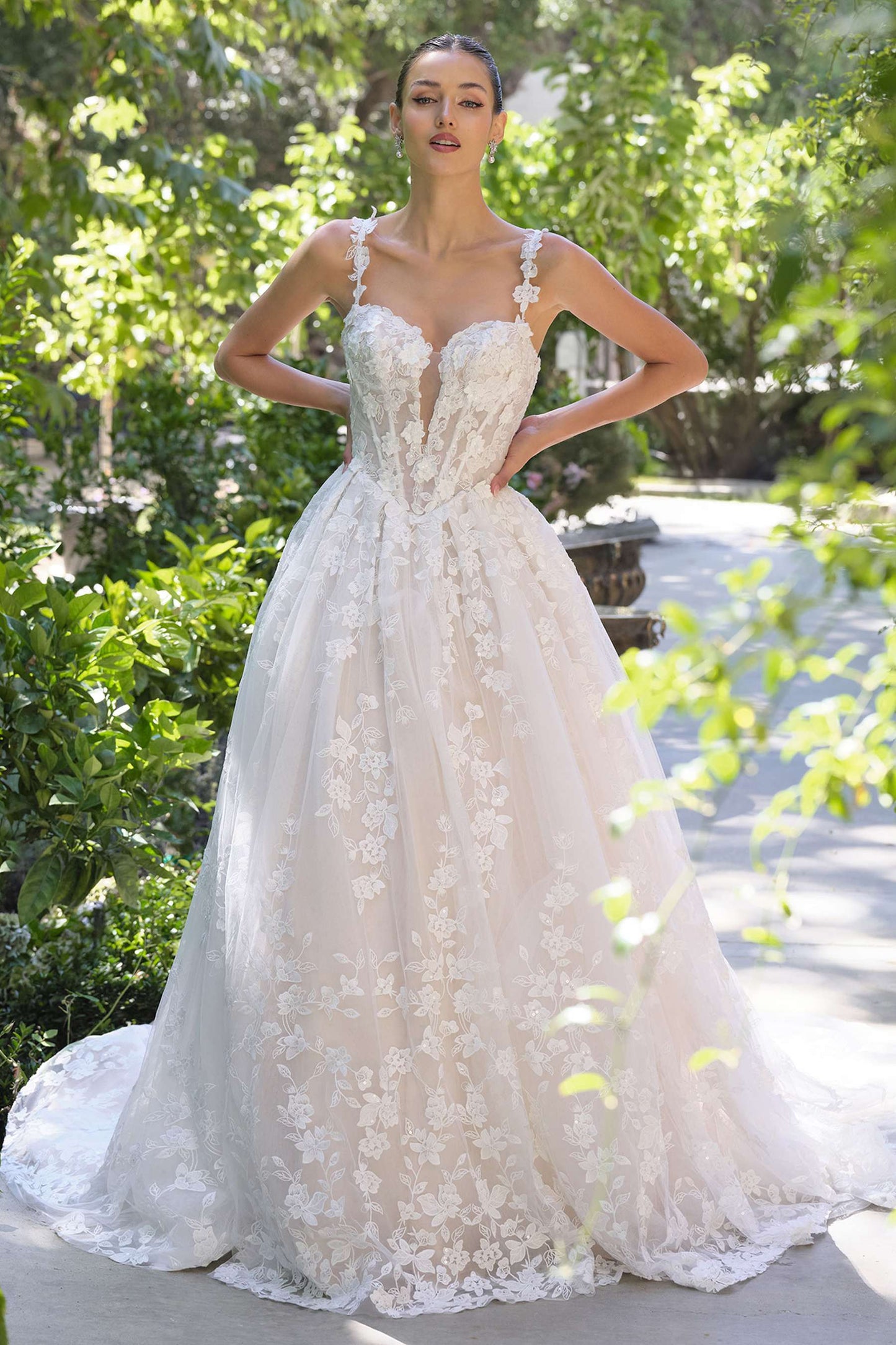 The Jewel House Floral Embroidered Corset Gown