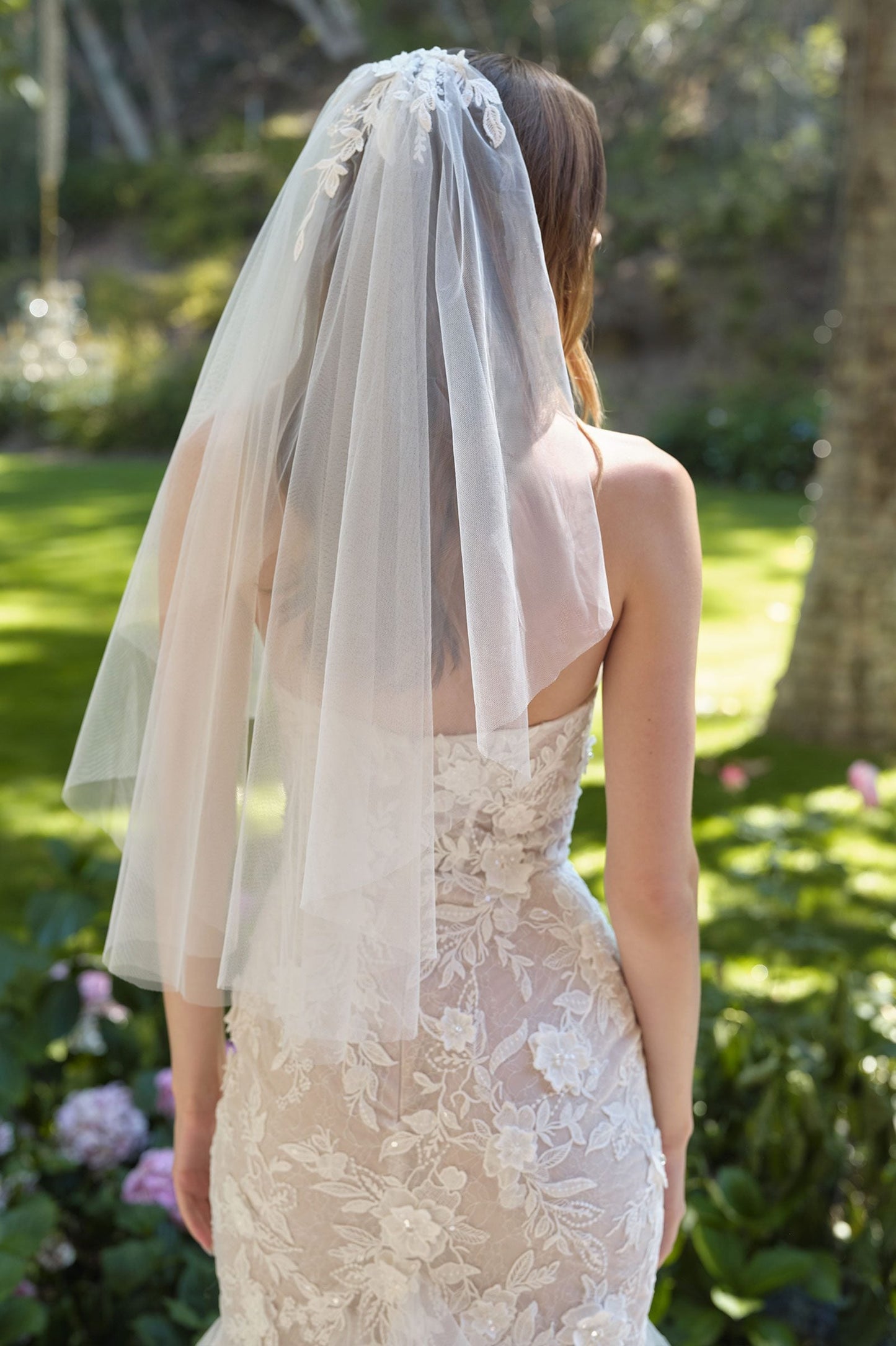 Crown Me Jealous | 3D Floral Lace Wedding Gown with Veil