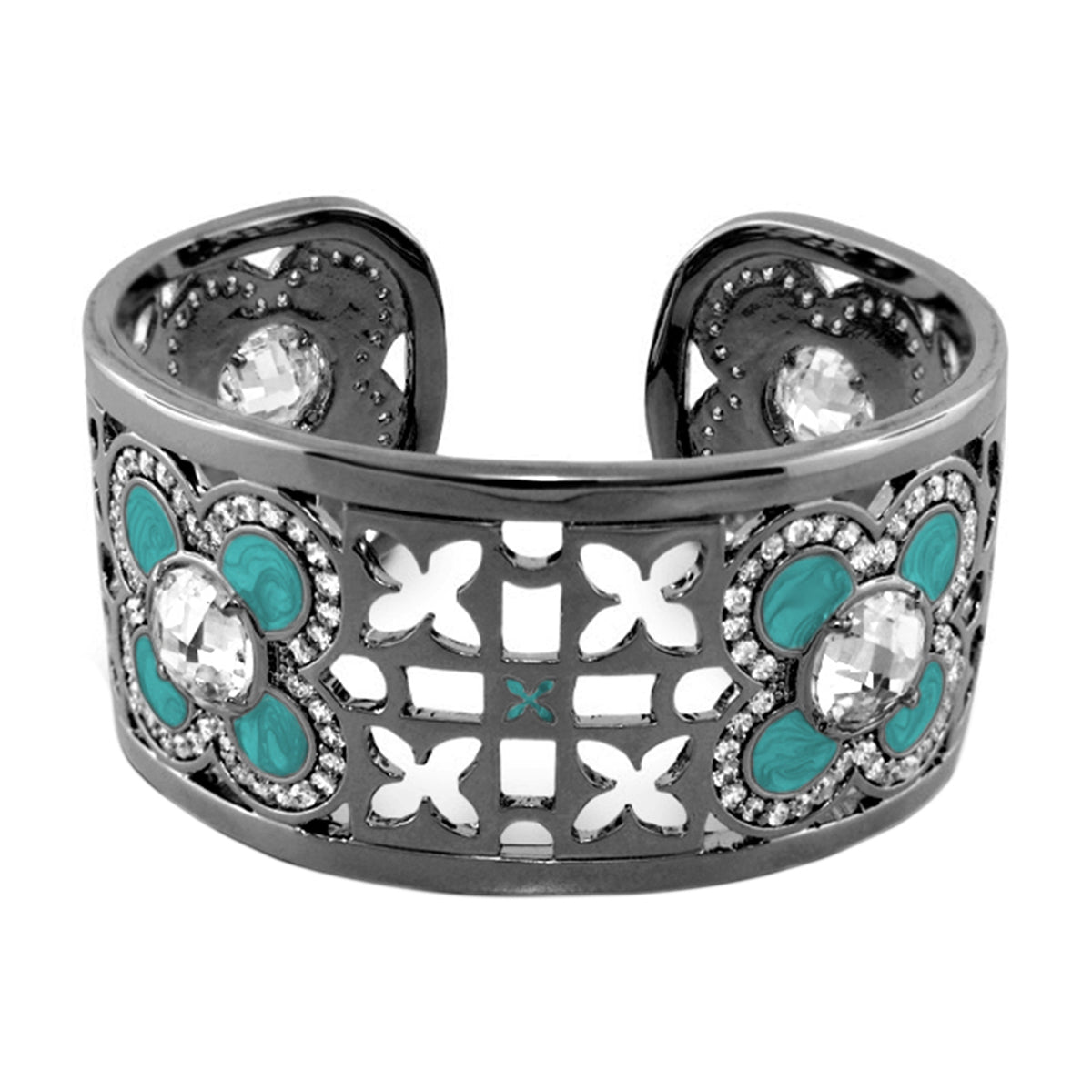 Floral Knight Cuff Bangle