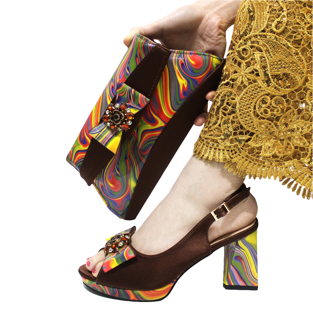 Ladies Shoes With Matching Bag Set- ED101