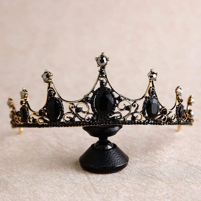 The Queen's Baroque Metallic Crown Headdress