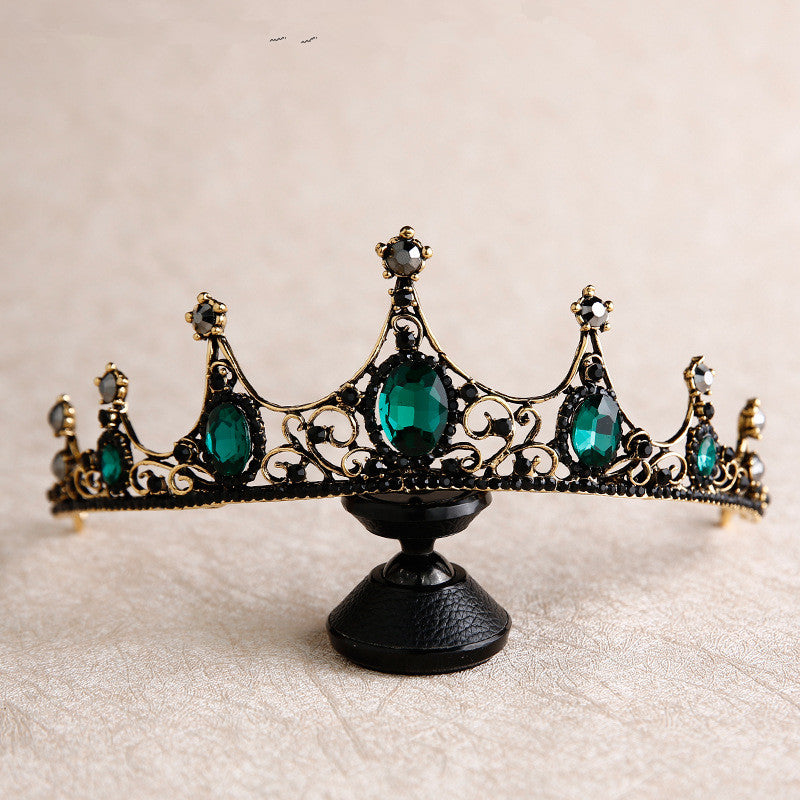The Queen's Baroque Metallic Crown Headdress