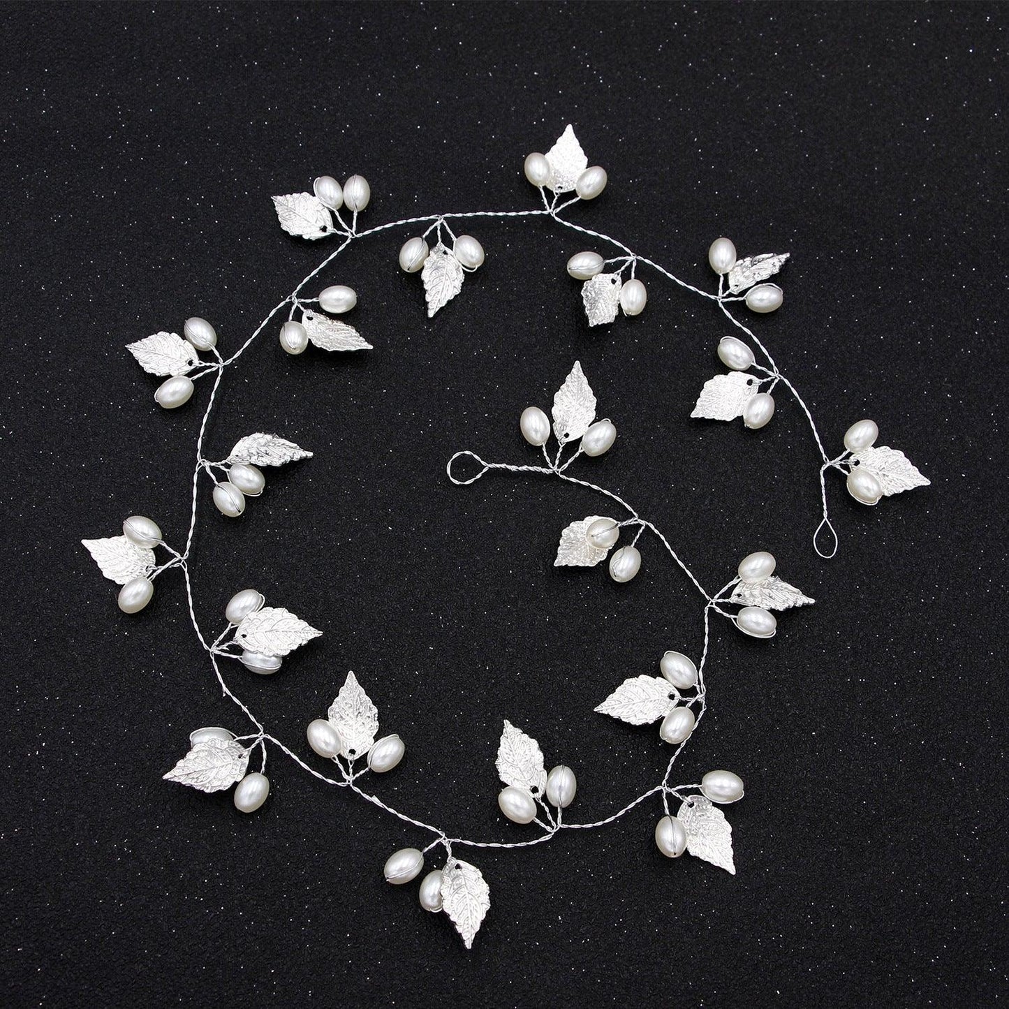 Crystal Pearl Bridal Tiaras Hairbands Hairpins Bridesmaid Diamante Hair Vine Accessories Wedding Jewelry 35cm Headwear Gorgeous Hair Accessories For Women
