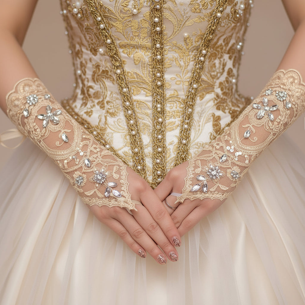 Renaissance Lace Wedding Gloves