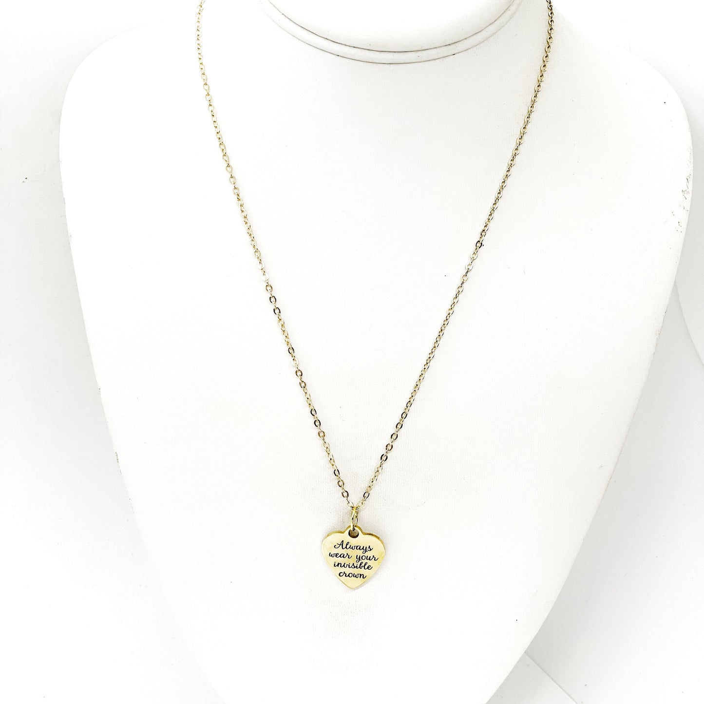 Encouraging Her, Always Wear Your Invisible Crown Necklace, Daughter Gift, Wife Gift, Jewelry Gift For Her, Princess Gift, Queen Gift
