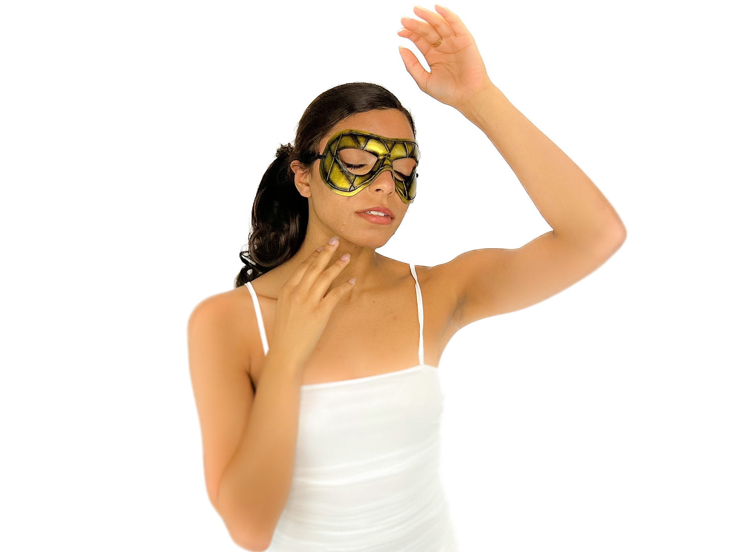 The Sovereign Harlequin Masquerade Mask in Gold