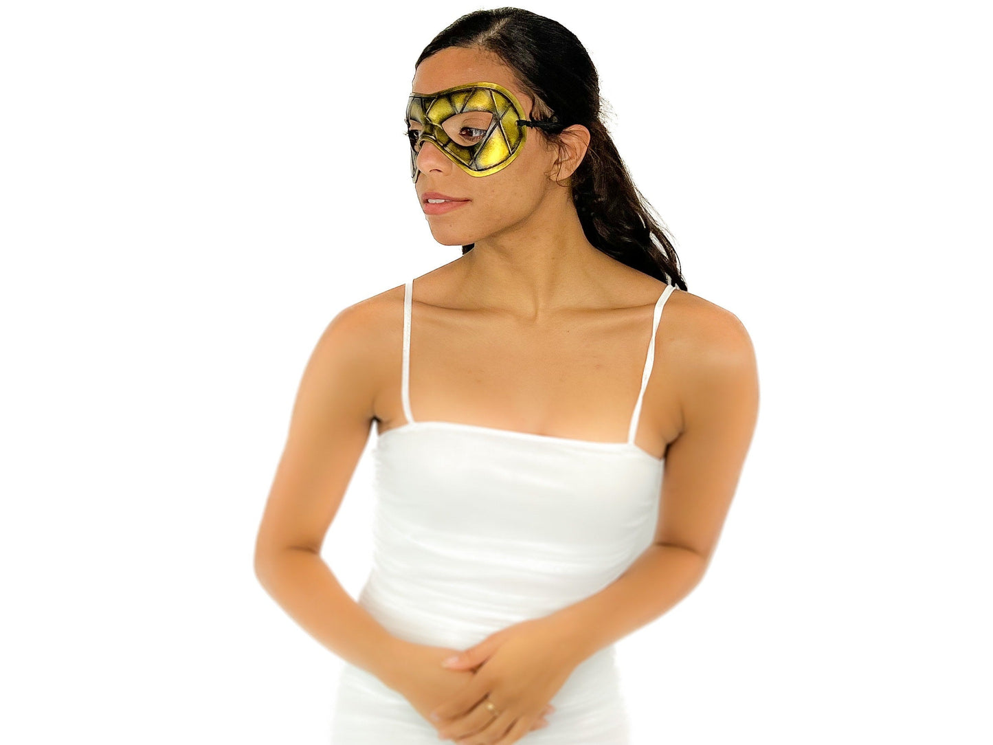 The Sovereign Harlequin Masquerade Mask in Gold
