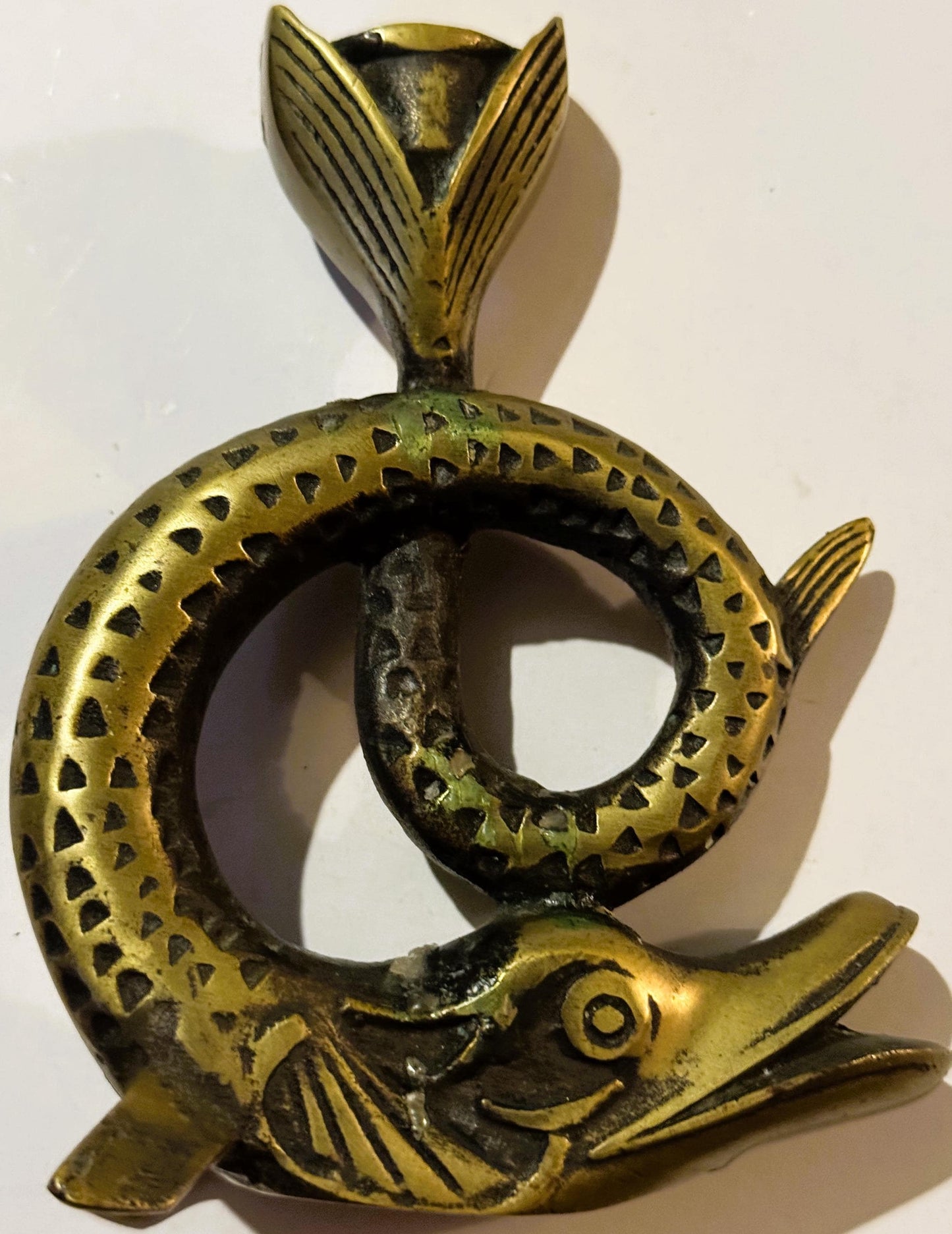 The Aged Bronze Pike Candlestick