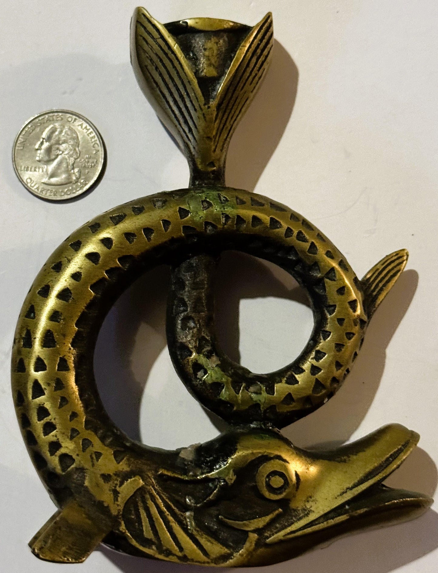 The Aged Bronze Pike Candlestick