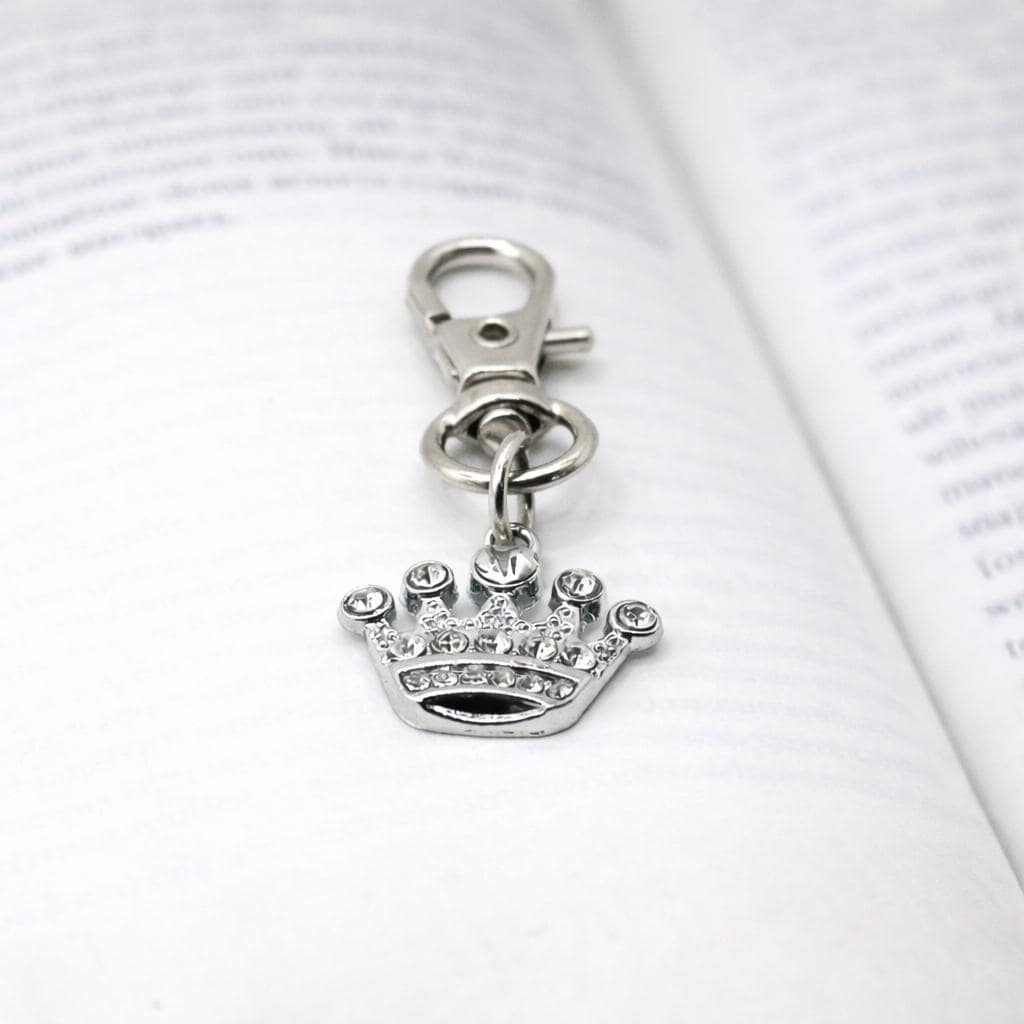 Rhinestone Crown Charm Clip On