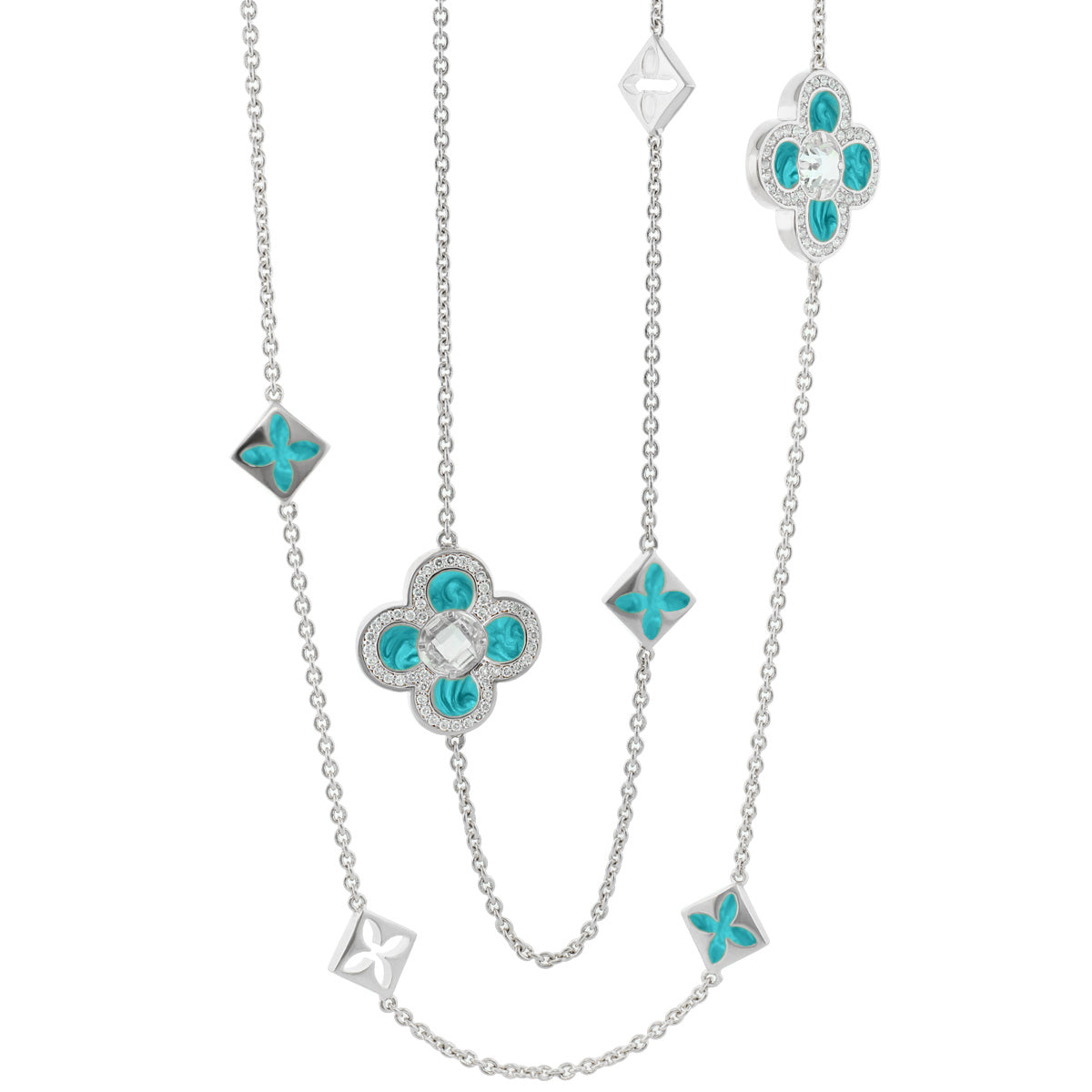 Floral Knight Clover Necklace
