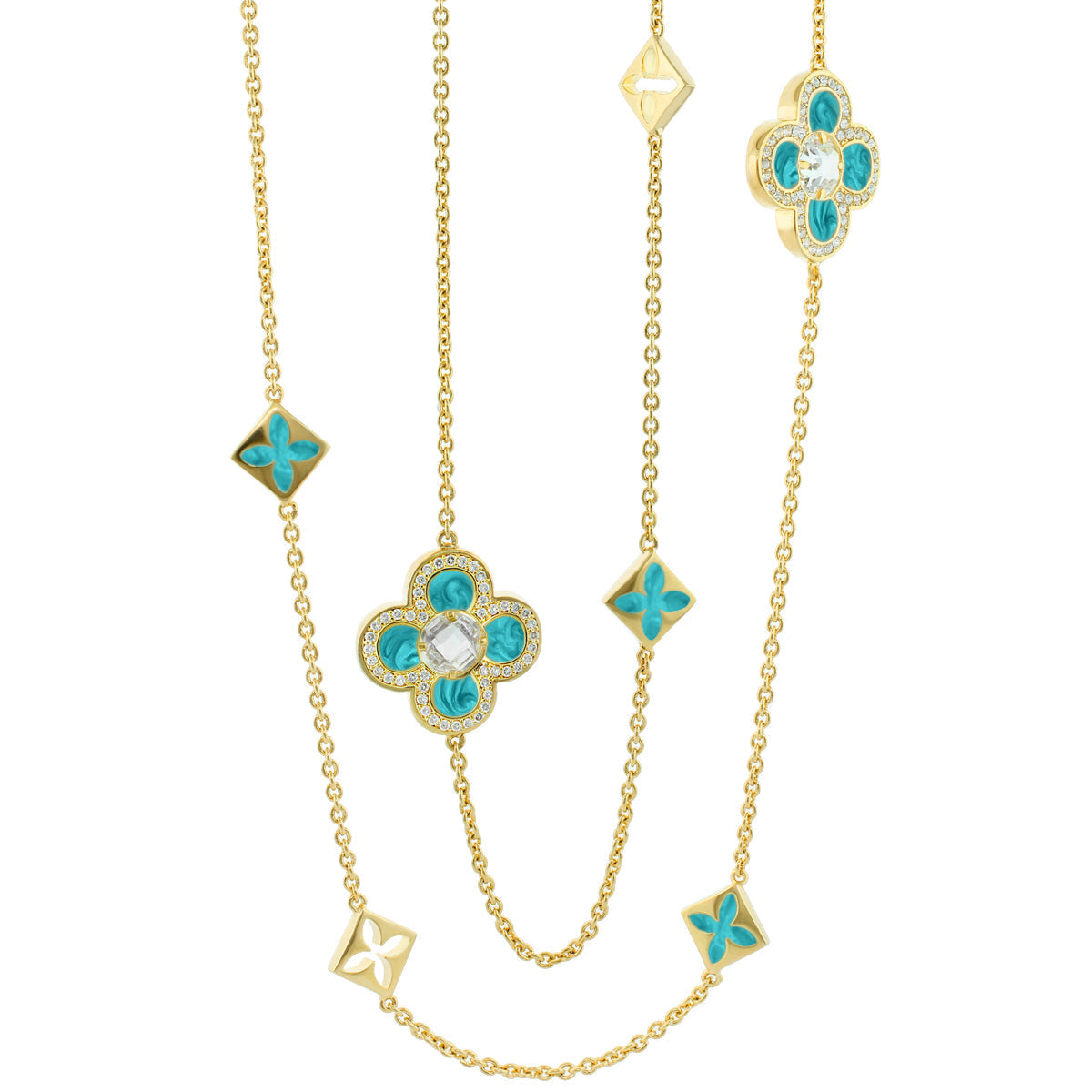 Floral Knight Clover Necklace
