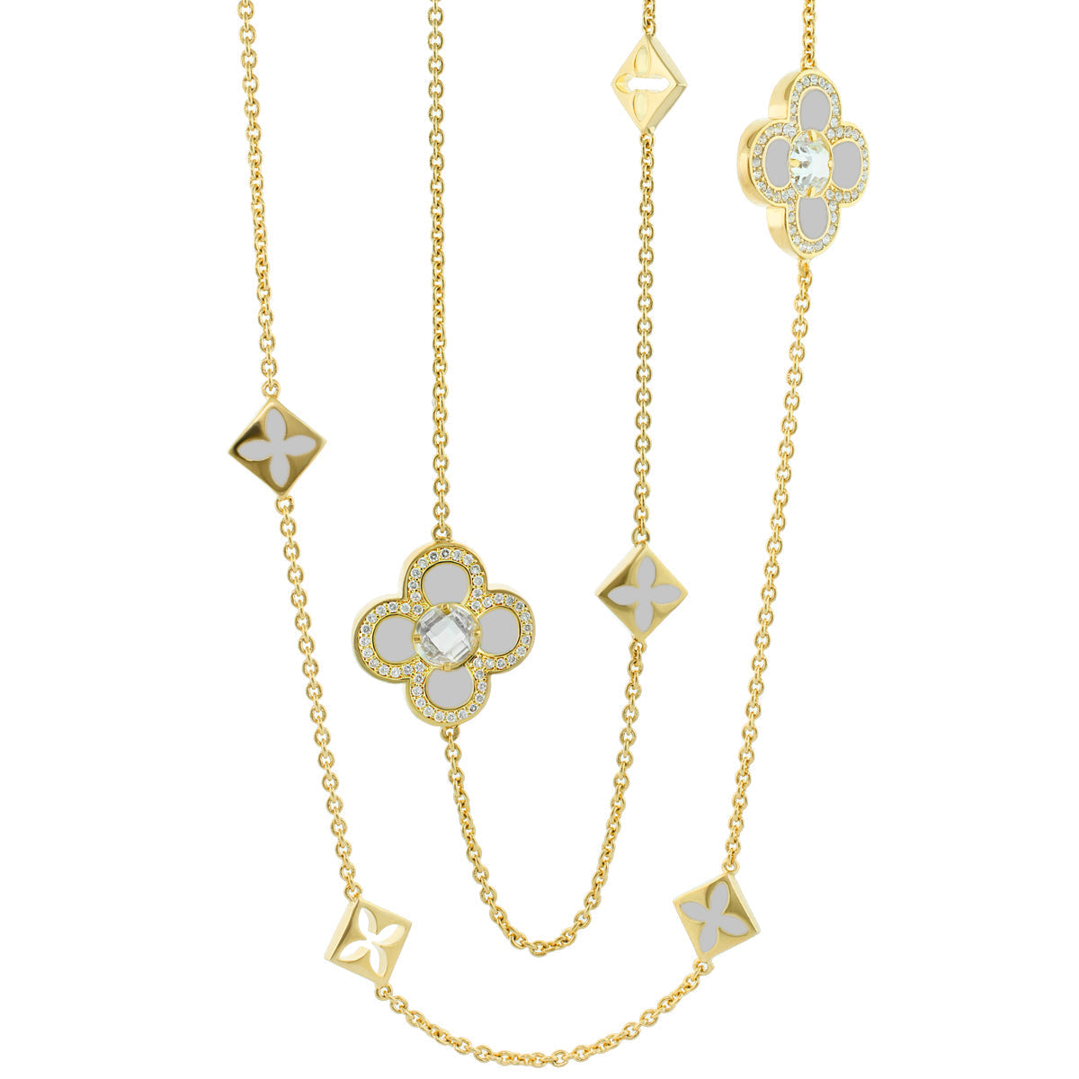 Floral Knight Clover Necklace